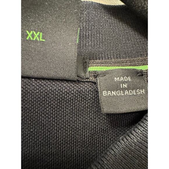 BOSS Hugo Boss Black Cotton Pique Slim Fit Polo Shirt Lime Green Accent XXL - Picture 7 of 7